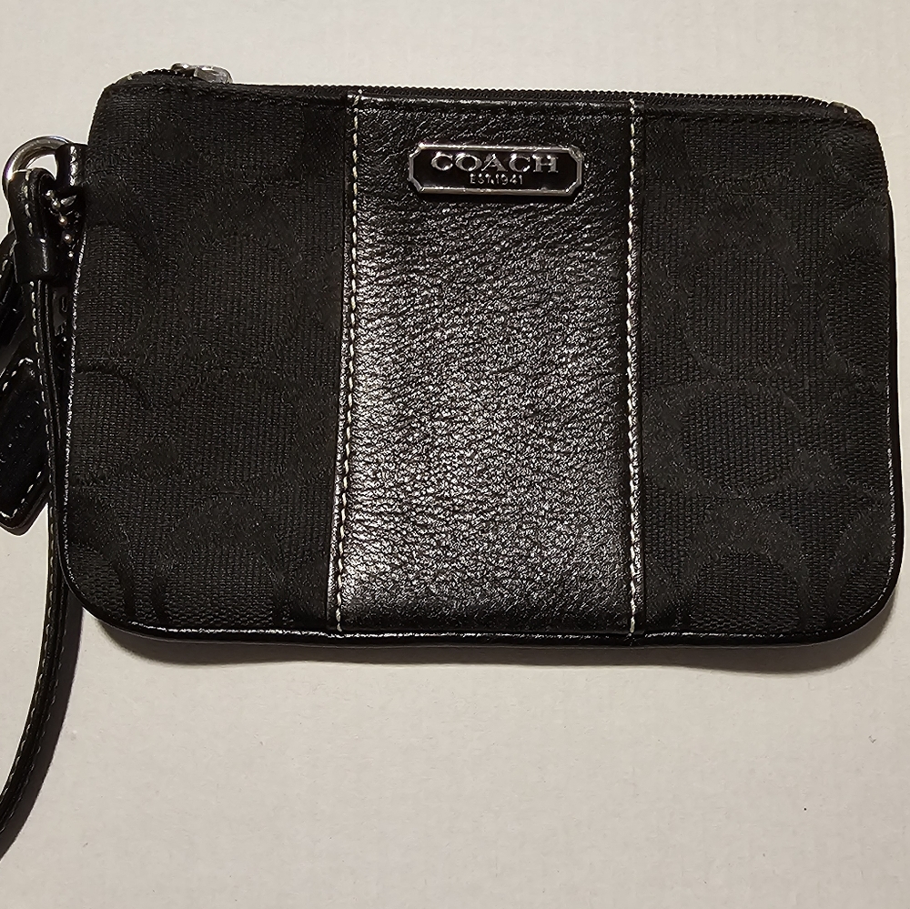 Monogram Coach wristlet